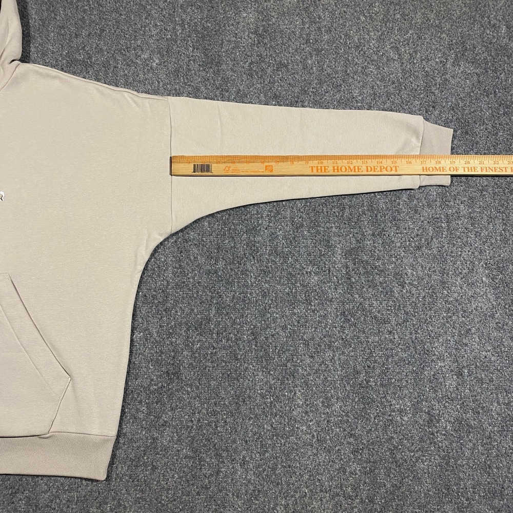 Adidas Trefoil Floral Logo Hoodie Womens XL Beige Pullover Fleece Sweatshirt - Picture 13 of 16